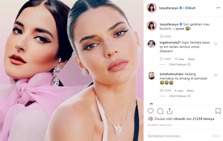 tasya farasya Sandingkan Dengan Kendall Jenner Ada Apa