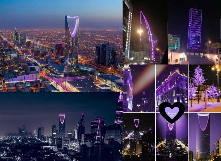 Kota Riyadh Berbenah Jadi Serba Ungu Sambut BTS, Netizen Korea Bangga