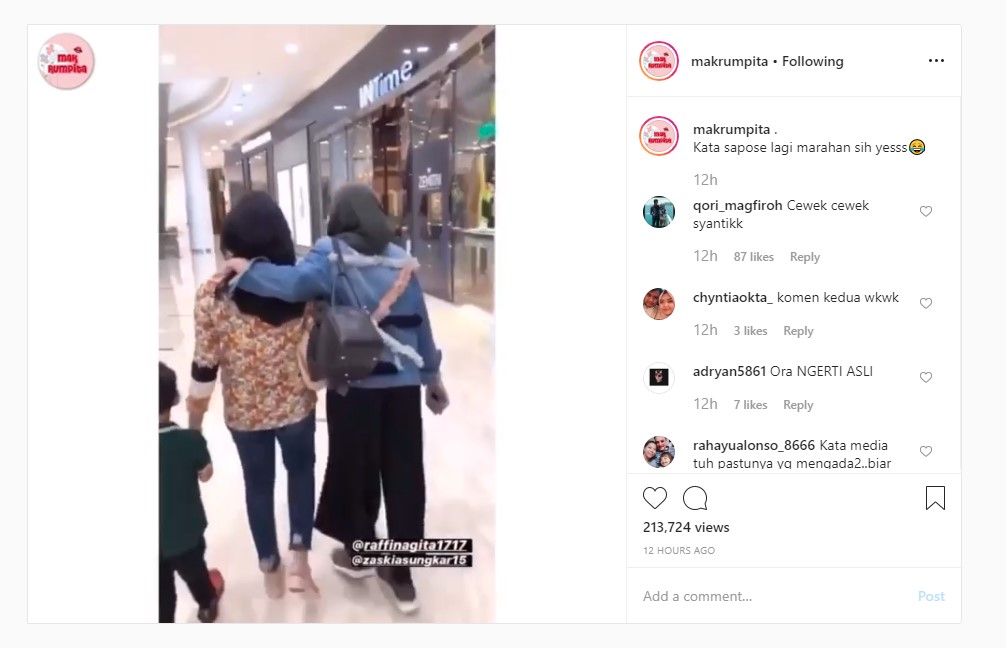 Dikabarkan Lagi Marahan, Zaskia Sungkar Malah Ngakak Sambil Rangkul Nagita Slavina