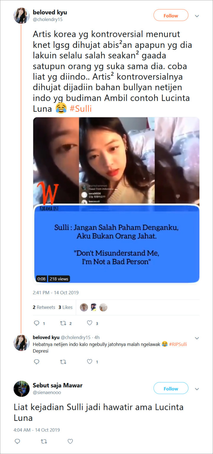 Reaksi Netter Soal Lucinta Luna