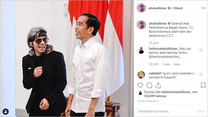 Atta Halilintar Tuai Beragam Beragam Usai Beri Ucapan Selamat Untuk Presiden Jokowi