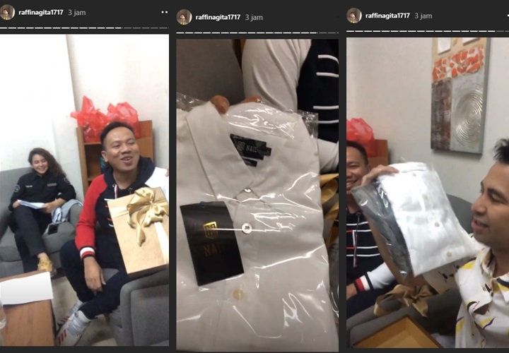 Vicky Prasetyo Hadiahi Raffi Baju Koko dan Sarung
