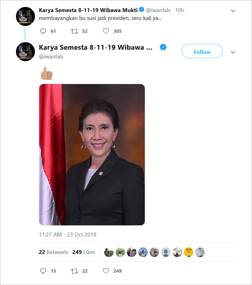 Foto Susi Pudjiastuti