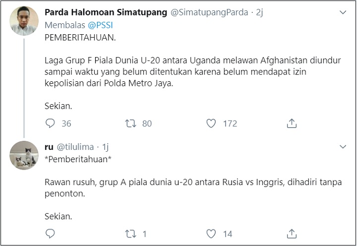 Indonesia Jadi Tuan Rumah Piala Dunia U-20, Polda Langsung \'Disemprit\' Warganet