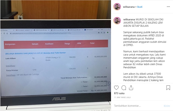 Heboh DKI Anggarkan Lem Aibon Sampai Rp82 Miliar, Kini File APBD Justru Raib