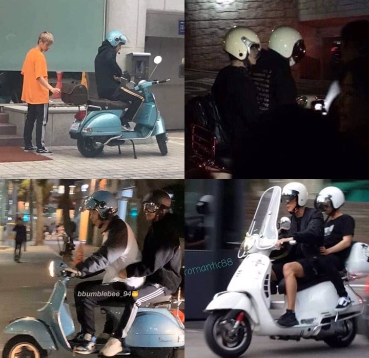 Manisnya Chanyeol dan Baekhyun EXO Boncengan Romantis Naik Skuter