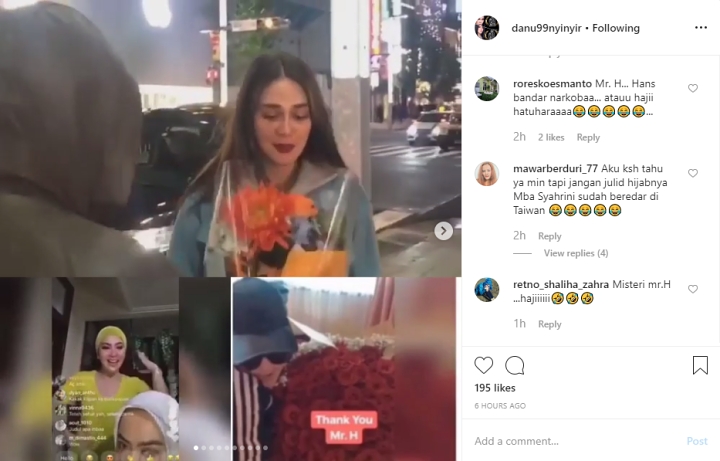 Syahrini Hadiah Bunga