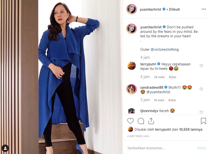 Komentar Rekan Artis di Postingan Instagram Yuanita Christiani