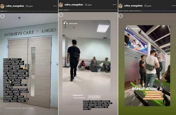 Celine Evangeista dan Stefan William Jenguk Dylan Carr