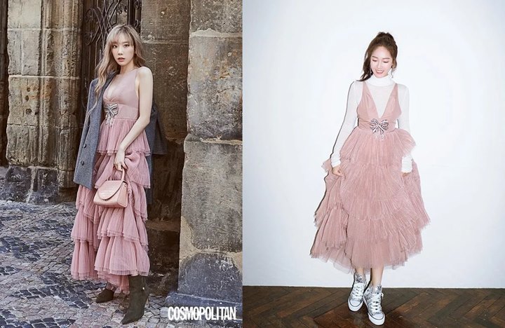 Tae Yeon SNSD dan Jessica Jung Kembaran Dress