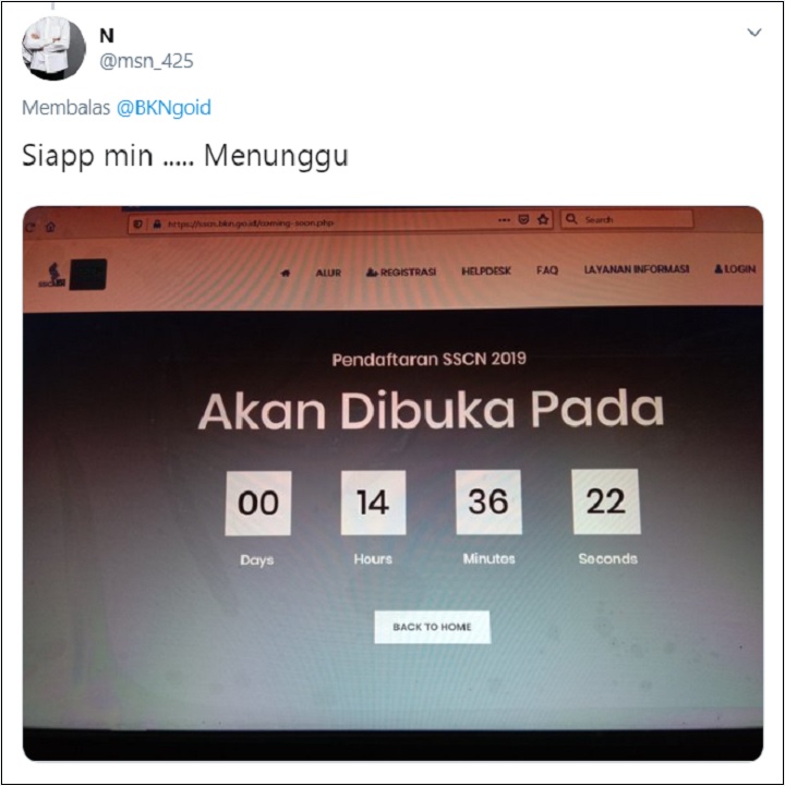 Seleksi CPNS 2019 Dibuka Hari Ini, Info Formasi Bakal Diunggah 1 Jam Sekali