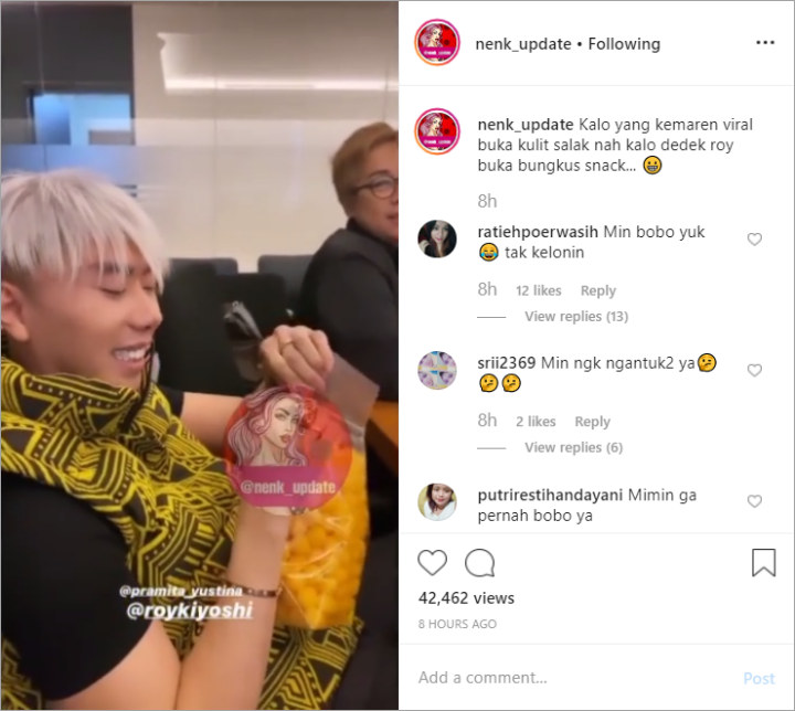 Roy Kiyoshi Dibilang Mirip Nia Ramadhani Gara-Gara Gak Bisa Buka Bungkus Snack