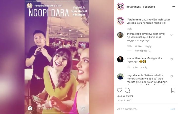 Temani Gisella Anastasia Syuting, Wijin Kembali Dicibir Pegangguran