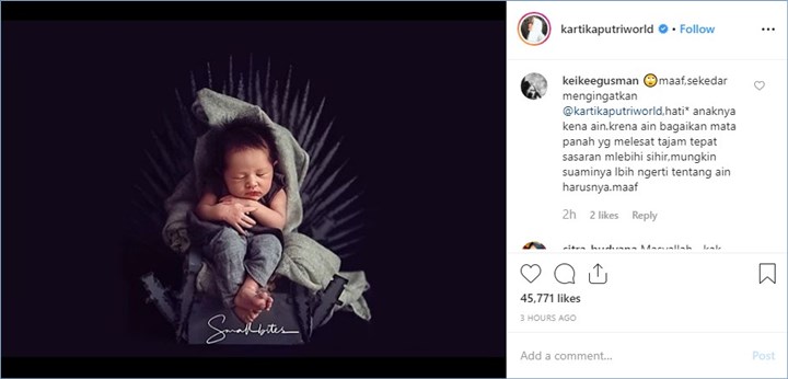 Gencar Posting Wajah Anak, Kartika Putri Diperingatkan Netter