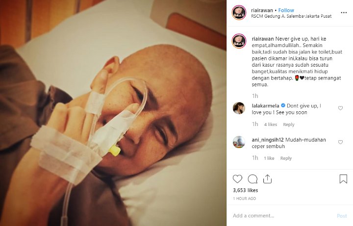 Kondisi Ria Irawan Semakin Membaik Pasca 4 Hari Dilarikan Ke Rumah Sakit