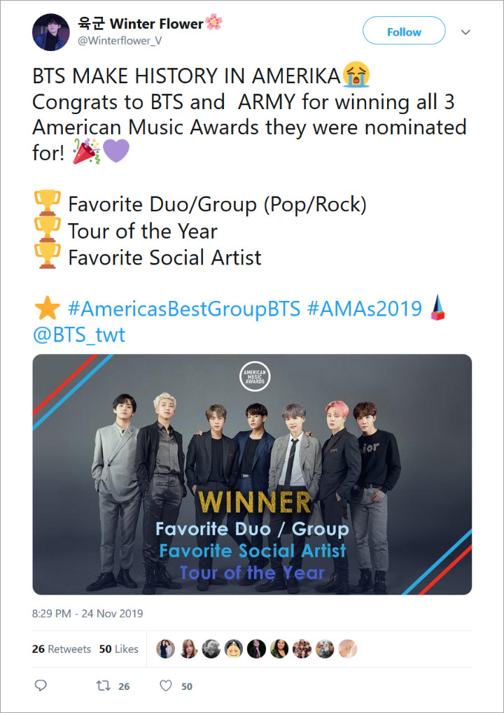 American Music Awards 2019: BTS Borong Tiga Piala Hingga Buat ARMY Bangga