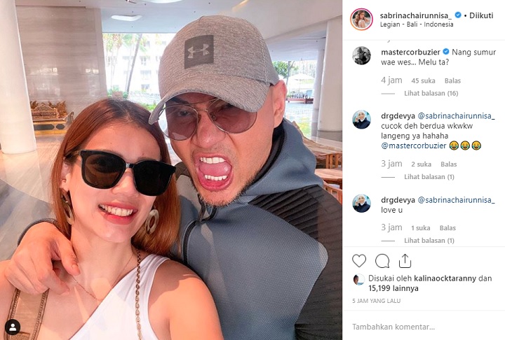 Komentar Deddy Corbuzier di Unggahan Instagram Sabrina