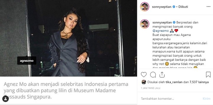 Sonny Septian Dukungan