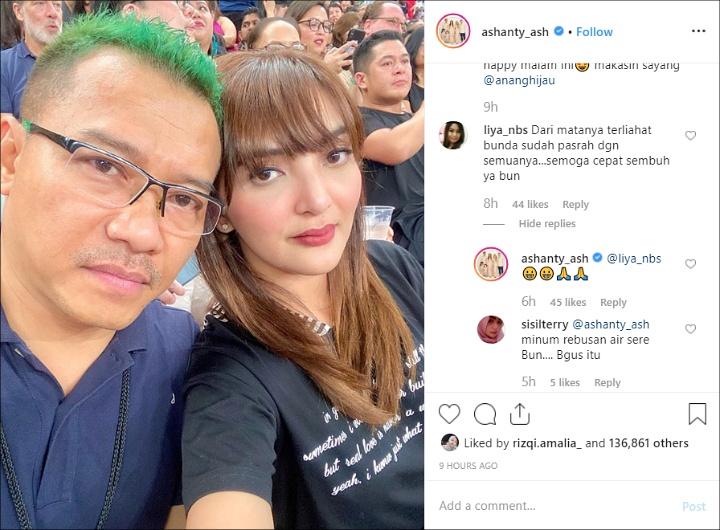 Ashanty Nonton Konser Jelang Berobat, Pandangan Mata Jadi Sorotan Dibilang Pasrah