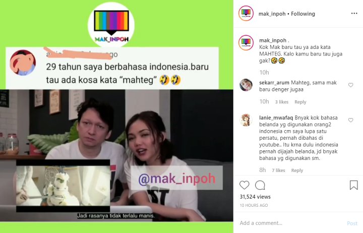 Rina Nose Sebutkan Kosakata Aneh Mirip Bahasa Belanda Saat Deskripsikan Rasa Kue Pernikahannya