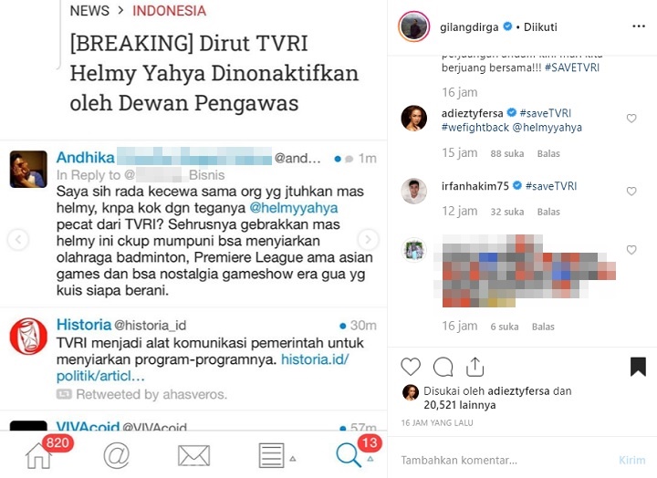 Komentar Irfan Hakim dan Adiezty Fersa
