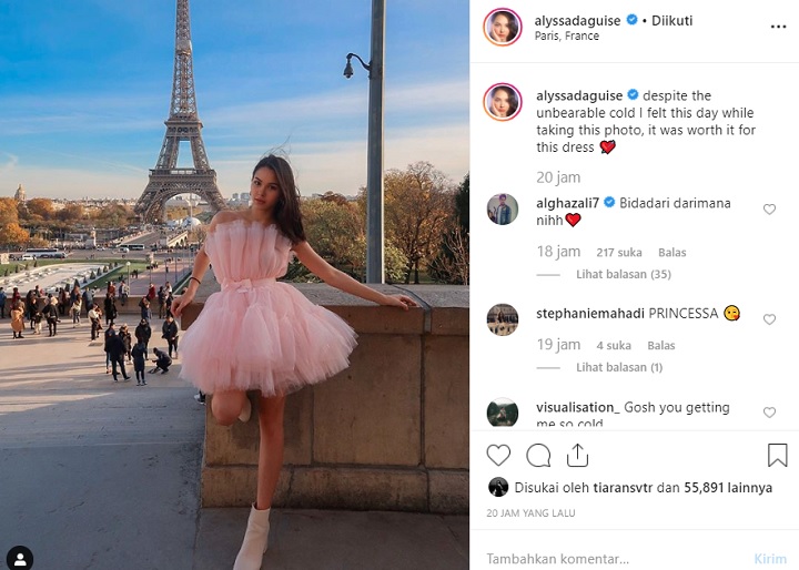 Komentar Al Ghazali di Unggahan Instagram Alyssa Daguise