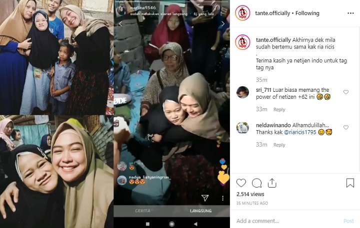 Momen Pertemuan Ricis dan Mila