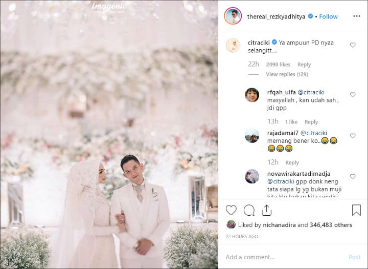 Tampil Mesra Di Resepsi, Citra Kirana Ngegas Saat Rezky Aditya Puji Diri Sendiri