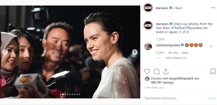 Cut Meyriska di Instagram Star Wars