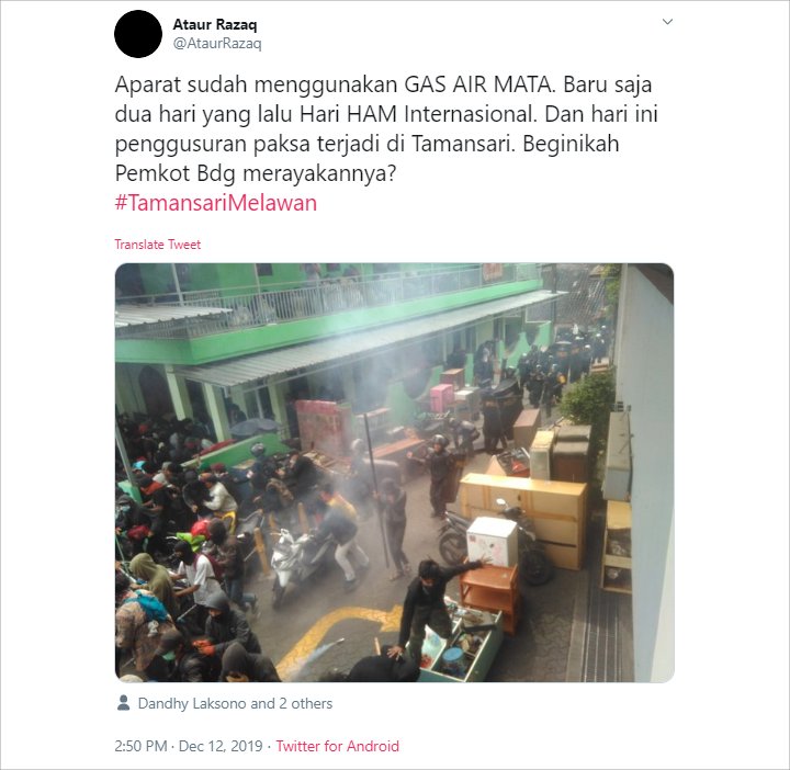 Pemkot Bandung Gusur Warga Hingga Gunakan Gas Air Mata, #TamansariMelawan Trending-1