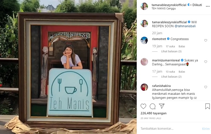 Tamara Kembali Membuka Warungnya di Bali