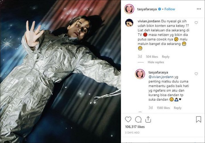 Reaksi Tasya Farasya