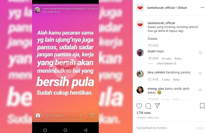 InstaStory Kekeyi