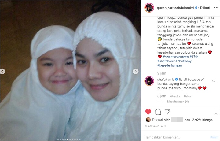 Shafa Harris dan Sarita