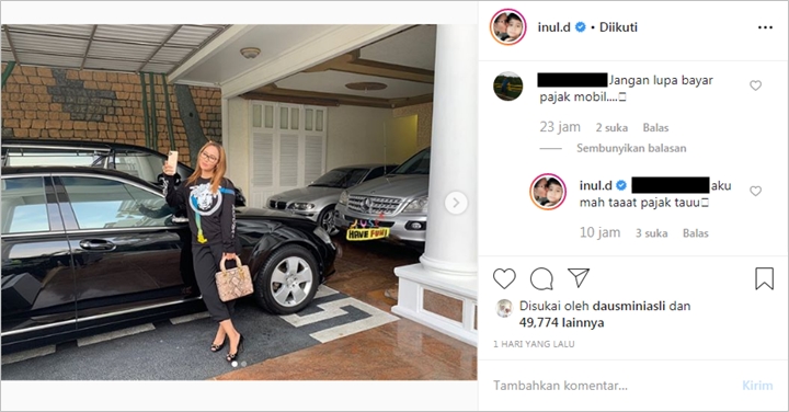 Inul Daratista Diingatkan Soal Pajak Usai Pamer Foto di Garasi Mobil Mewah Miliknya