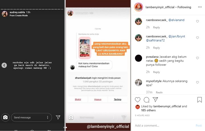 InstaStory Audrey Sabila