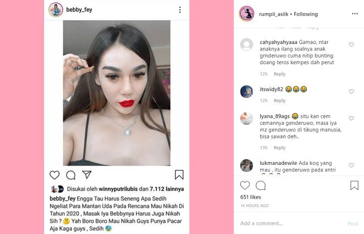 Bebby Fey Galau Para Mantan Nikah Tahun 2020, Genderuwo Kemana?