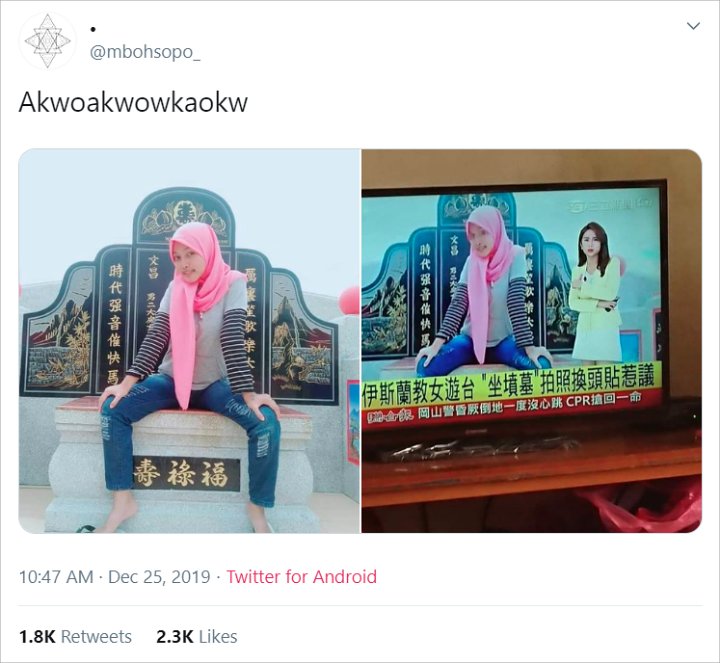 Viral Remaja Perempuan Duduki Makam Sampai Diberitakan di Tiongkok, Auto Panen Hujatan