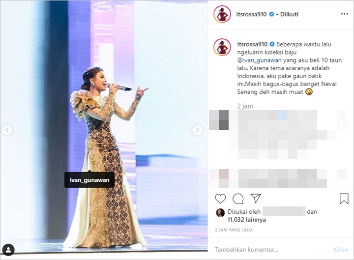 Rossa Pakai Baju 10 Tahun Lalu