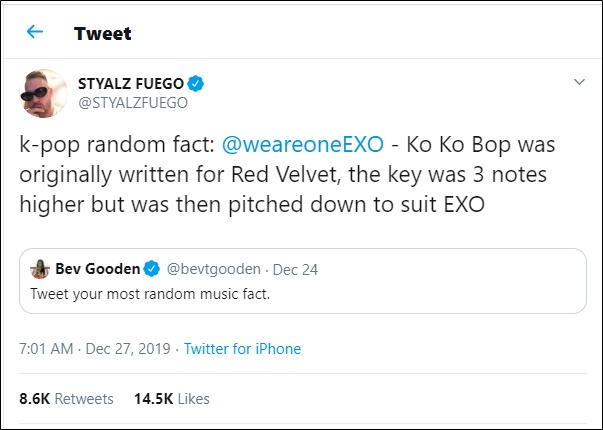 Mengejutkan, Produser Lagu EXO Ungkap \'KoKoBop\' Awalnya Dibuat Untuk Red Velvet
