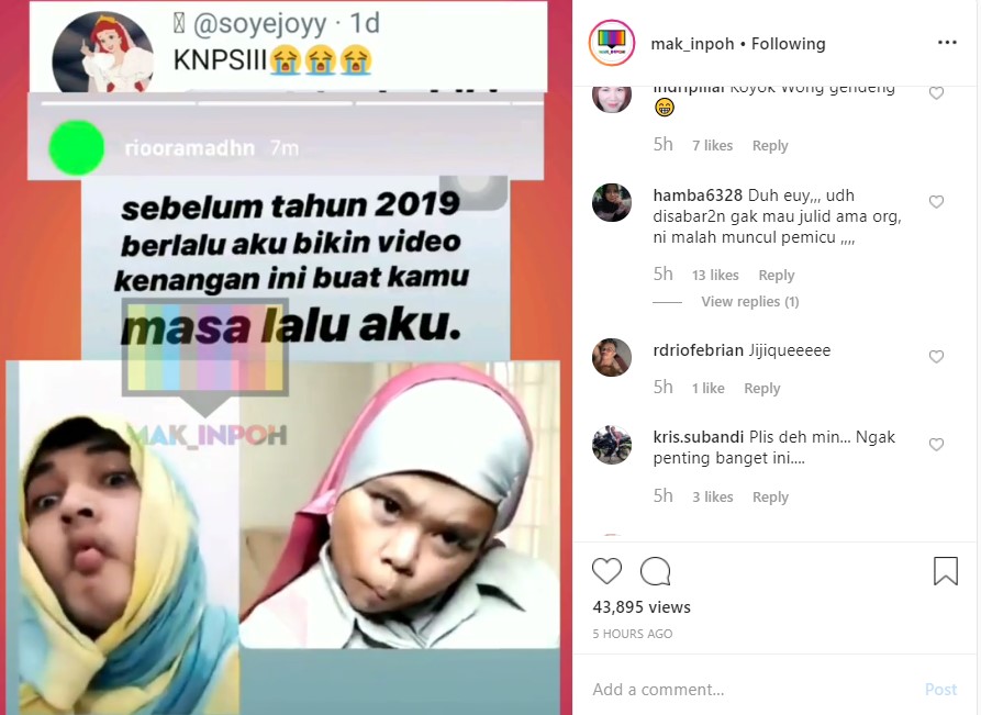 Tinggalkan 2019, Rio Ramadhan Parodikan Video Rahmawati Kekeyi Untuk Kenang Masa Lalu