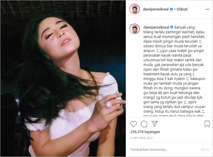 Dewi Persik Kesal Wajah Awet Muda dan Keputusannya Belum Ingin Hamil Timbulkan Fitnah
