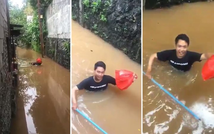 Nekat Terjang Banjir Sedada Demi Teman, Mahasiswa Ini Langsung Dicap Pahlawan