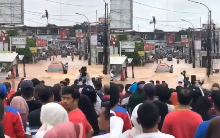 Viral Angkot Sukses Terjang Banjir Tinggi Bak Iklan Mobil, Warganet: BMW Nangis Lihat Ini