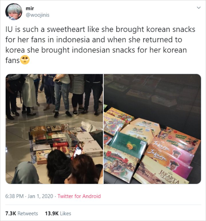 Perhatian Banget, Manisnya IU Bawa Oleh-Oleh Camilan Indonesia untuk Fans Korea