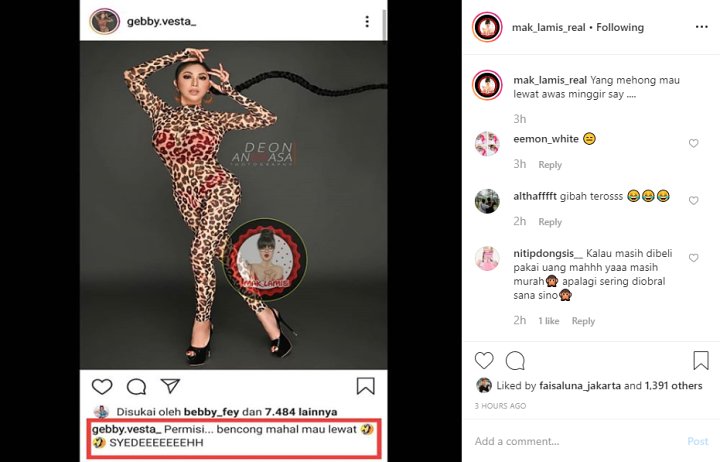 Postingan Gebby Vesta