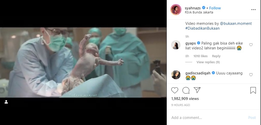 Syahnaz Sadiqah Bagikan Video Proses Persalinan Bayi Kembar, Bikin Terharu Di Bagian Ini