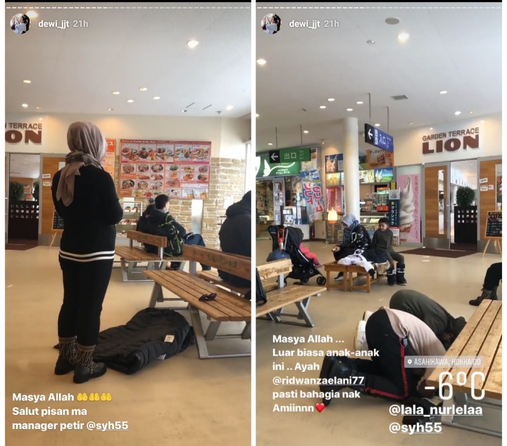 Aisyahrani sekeluarga sholat