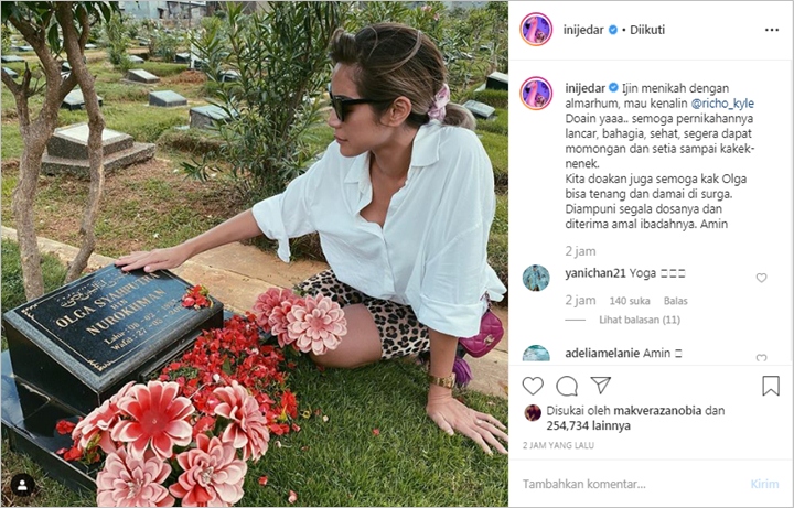 Jessica Iskandar Bikin Mellow Kunjungi Makam dan Minta Izin ke Mendiang Olga Syahputra Jelang Nikah
