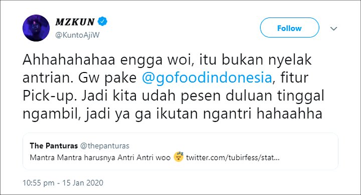 Klarifikasi Kunto Aji Nyerobot Antrian Resto